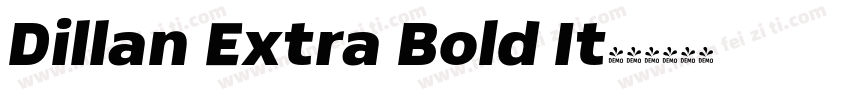 Dillan Extra Bold It字体转换